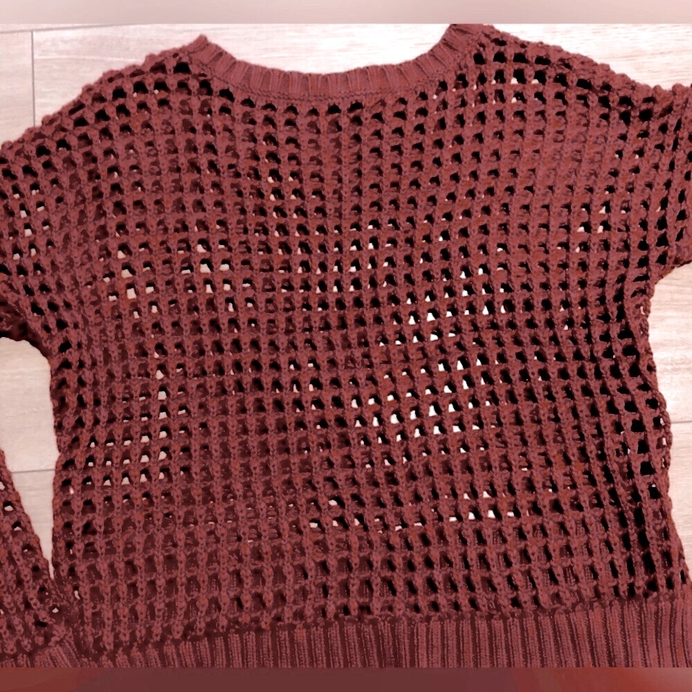 Express Rustic Chunky Open Knit Pull Over Sweater… - image 5